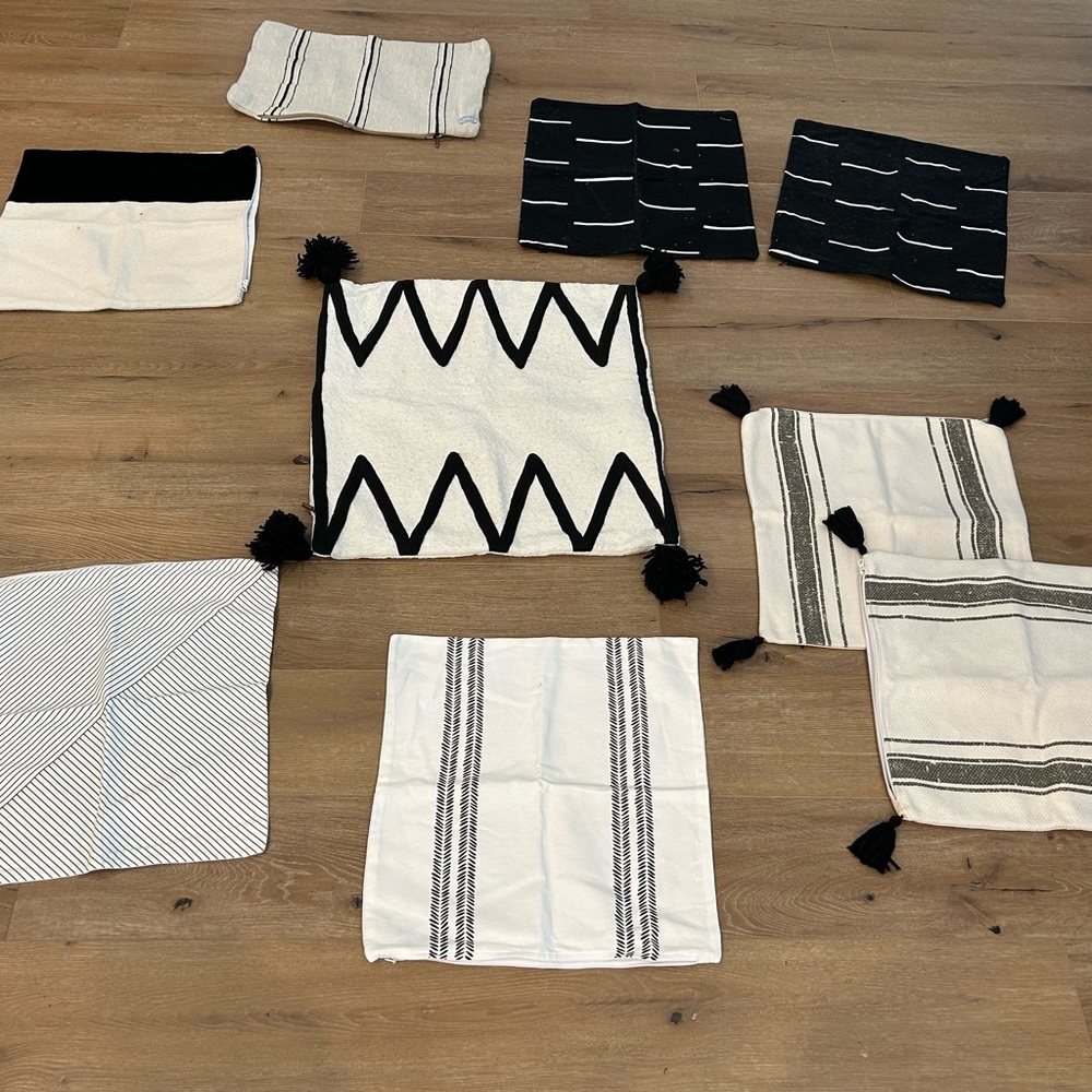 Pillow covers lot of 9